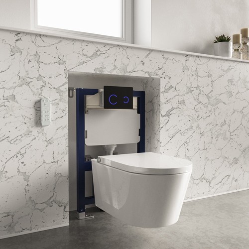 Wall hung smart bidet - hung,