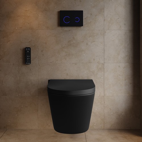 Matt black wall - matt,