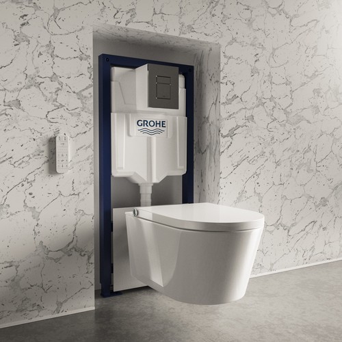 Smart wall hung bidet - wall, toilet