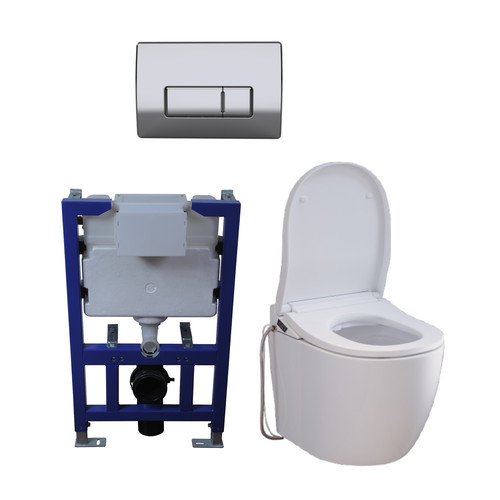 Wall hung smart bidet - hung, japanese