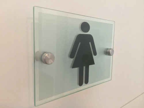 Modern toilet sign plaques - modern,