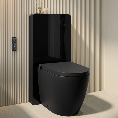 Matt black back wall smart - to,