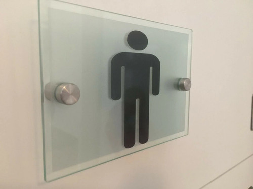 Modern toilet sign - modern,