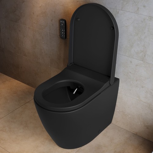 Matt black back - black, to