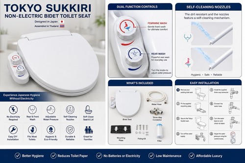 Non electric bidet - non-electric, seat