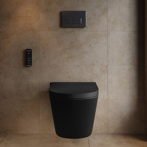Matt black wall - matt, smart