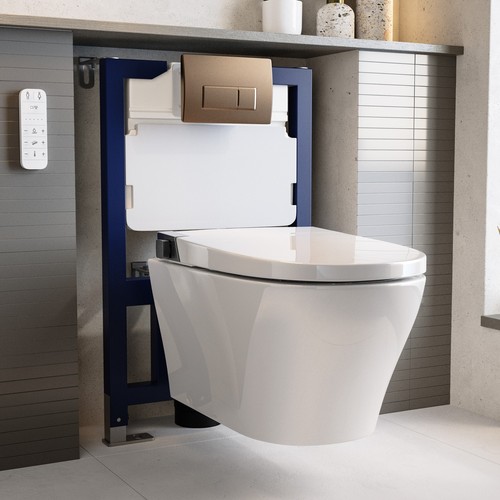 Wall hung smart bidet japanese - wall,